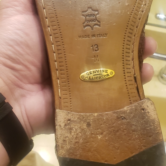 Zelli genuine alligator leather dress shoes main image 2